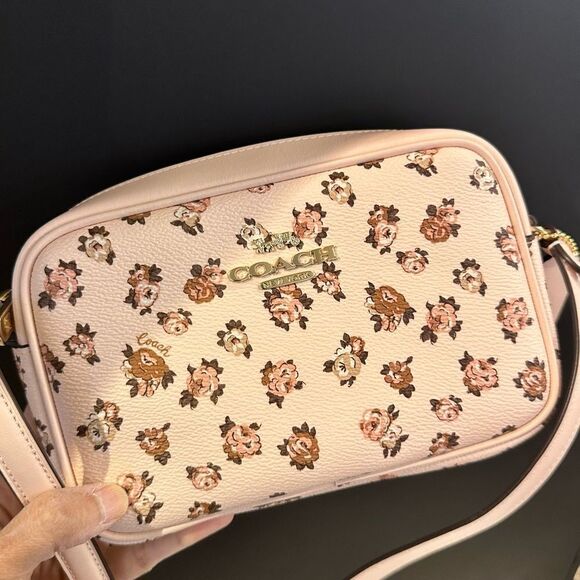 NWT COACH ❤️ Mini Jamie Camera Bag With Rose Print CY780 crossbody bag - Picture 1 of 10